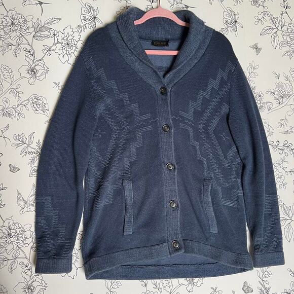 Blue pendleton cardigan sweater size medium - Picture 1 of 8